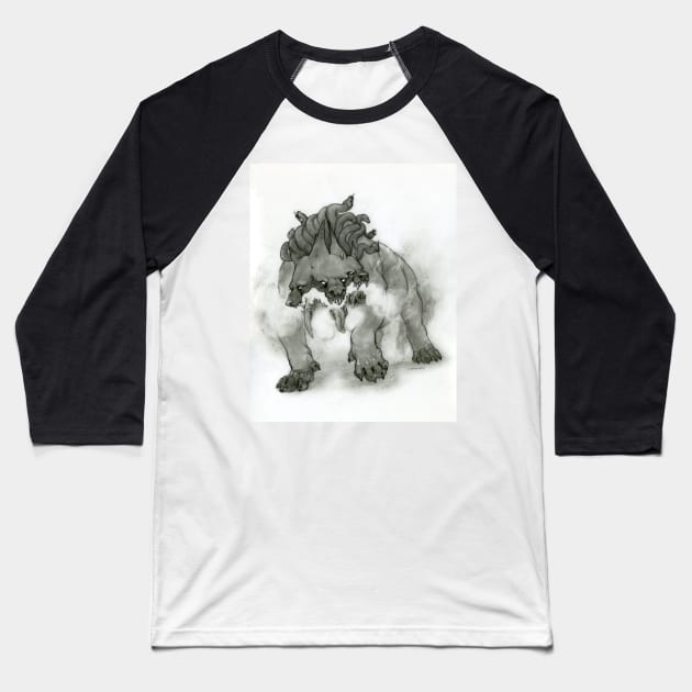 Cerberus Baseball T-Shirt by charamath